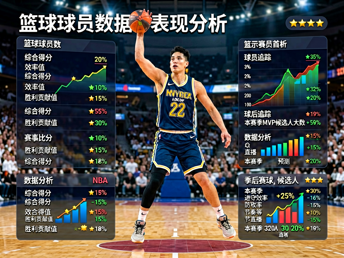 篮球球员数据表现分析，展示球员技术统计与趋势